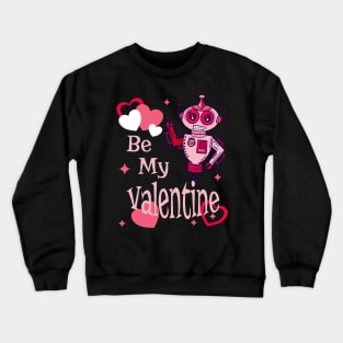 Atomic Robot Retro Vintage Cute Valentines Day Crewneck Sweatshirt